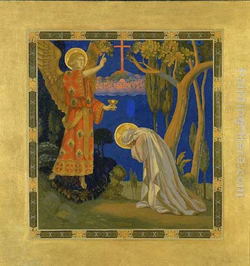 Gethsemane painting - Henry Siddons Mowbray Gethsemane art painting